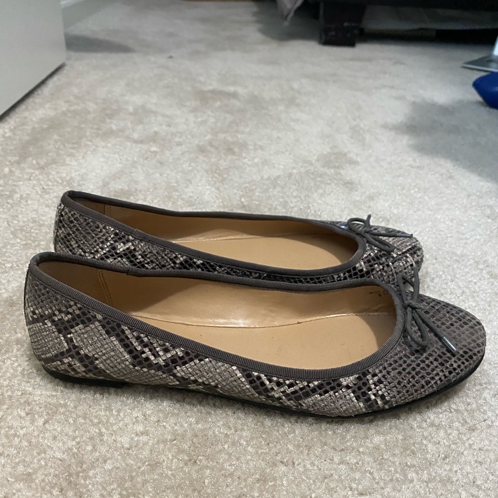 Faux Snake Skin Flats